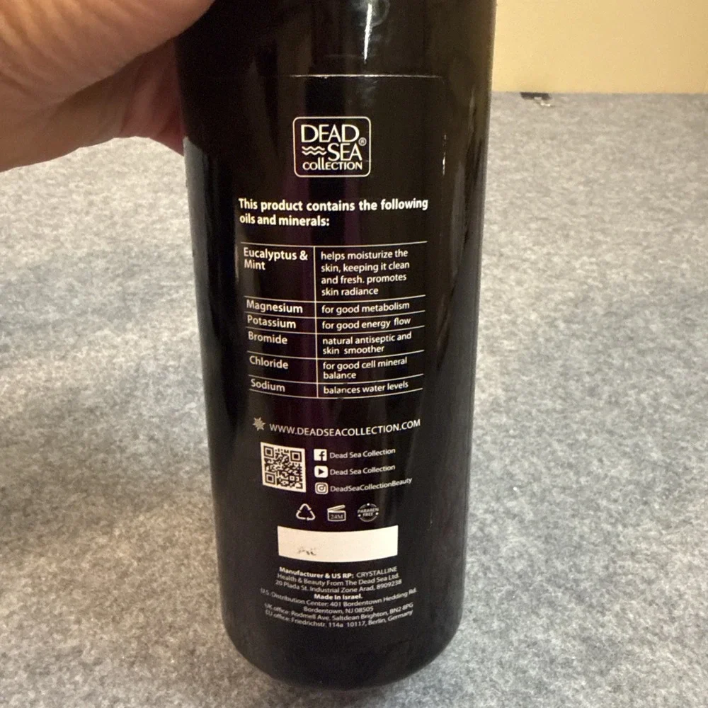 Dead Sea Collection Men's 3-in-1 Eucalyptus Mint Hair Face Body Wash 33.8 fl oz